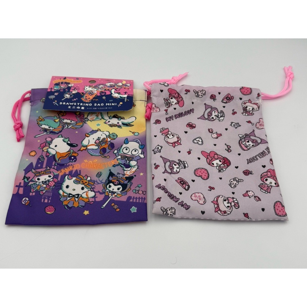 Sanrio‎ Bundle:Hello Kitty Halloween & My Melody Mini Draw String Pouch